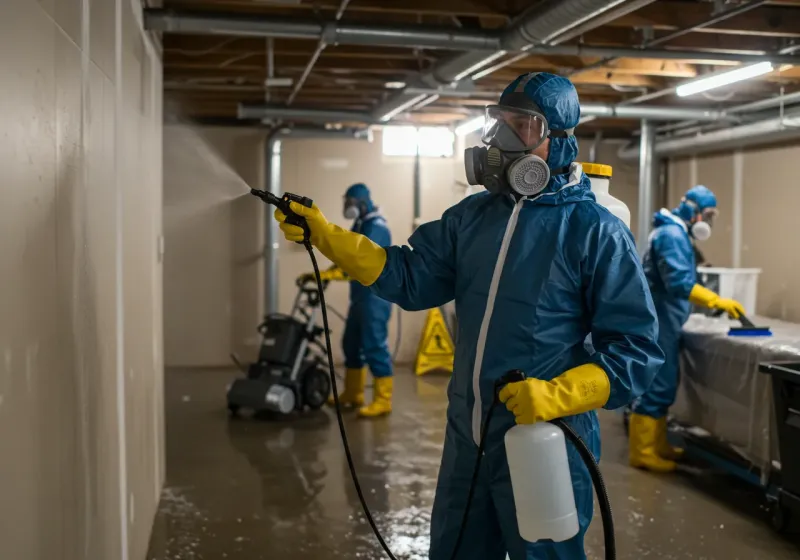 Basement Sanitization and Antimicrobial Treatment process in Rangely, CO