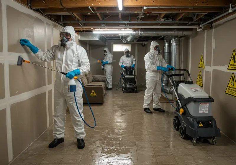 Basement Moisture Removal and Structural Drying process in Rangely, CO